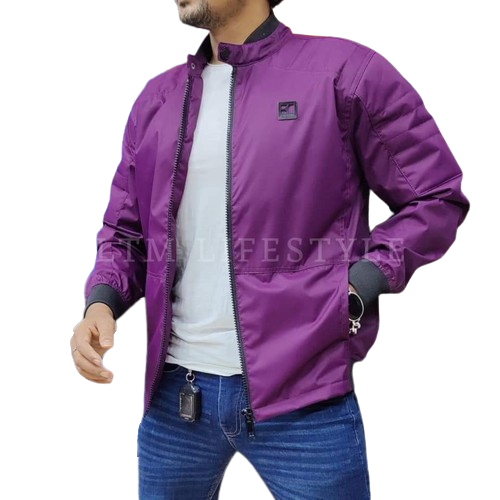 Men Solid Bomber Jacket