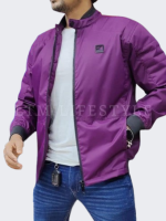 Men Solid Bomber Jacket